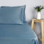 ملحفه طوسی آبی ساده - لایکو