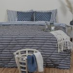 روکش لحاف طوسی لایکو راه راه طرح استرایپ طوسی - لایکو