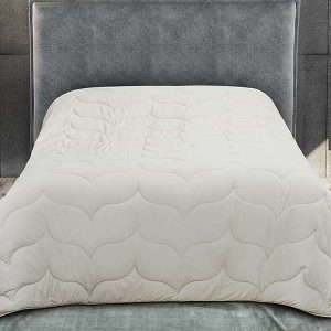 لحاف يکنفره ساده لوتوس طوسی سايز 220*150