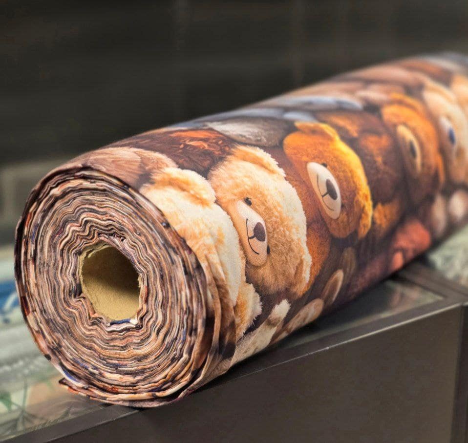 پارچه عرض 240 صد در صد نخ با بافت ساتنی طرح تدی - Image 2