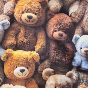 پارچه عرض 240 صد در صد نخ با بافت ساتنی طرح تدی