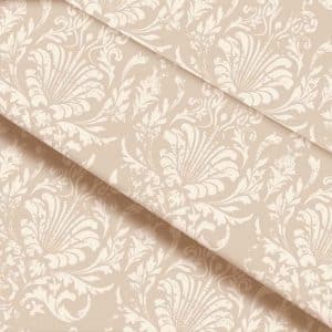 پارچه بافت ساتنی طرح مارگو کرم