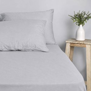ملحفه کشدار تکی لایکو _ رنگ طوسی روشن